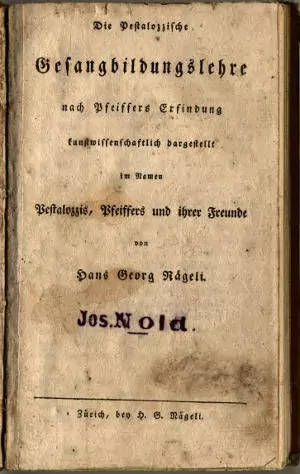 Erstausgabe Gesangsbildungslehre 1809 Gesangsbildungslehre