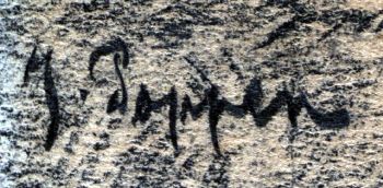 Unterschhrift des Malers Johannes Poppen Hamburg Signatur von Johannes Poppen