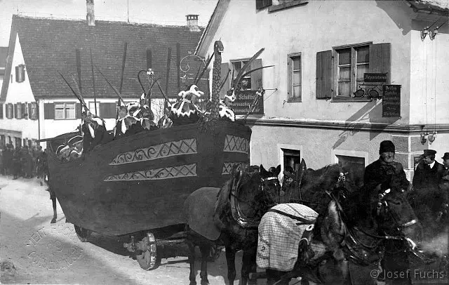 Schiff des Elferrats Fasnetsumzug 1929 in Ochsenhausen