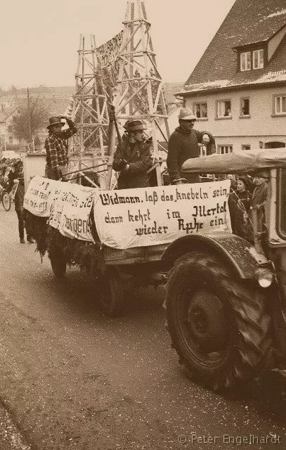 Protest gegen den Landrat zur Fasnet Ochsenhausen 1969