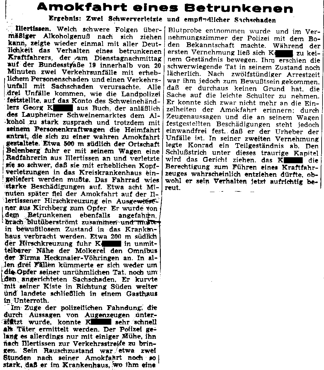 Sorgloser Umgang mit Personendaten in den 1950ern