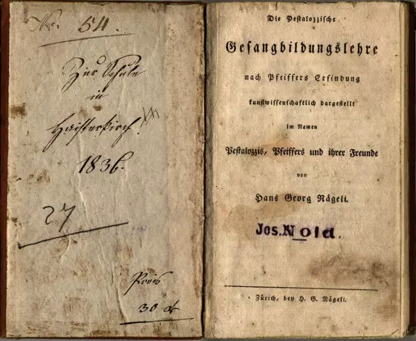 Pestalozzische Gesangbildungslehre nach Pfeiffers Erfindung (1809)