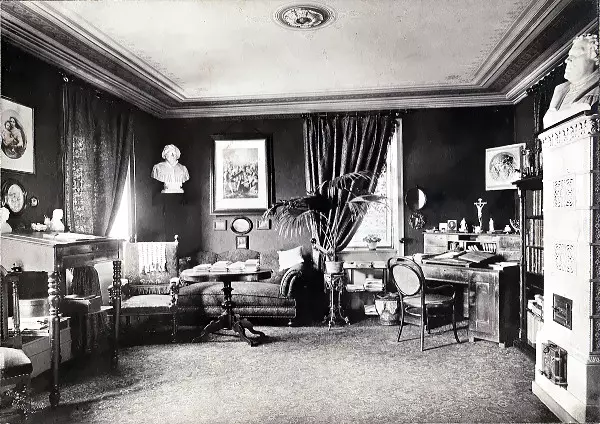 K. Gerolds Studierzimmer - Hermann Brandseph Fotografie von Hermann Brandseph um 1900