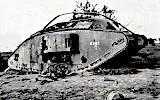 Zerstörter Mark IV Tank mit der Nr. 2741