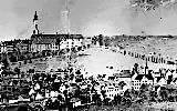 Ortsansicht von Ochsenhausen aus dem Jahr 1839.