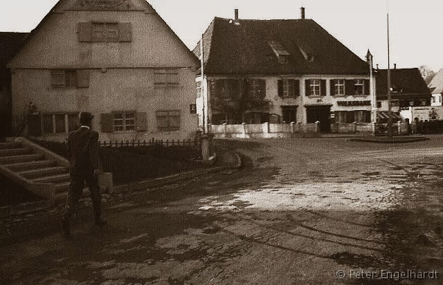 Schloßstraße Ecke Bahnhofstraße Ochsenhausen 1959 Schloßstraße Ecke Bahnhofstraße 1959