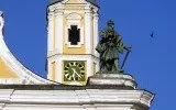 Detail der Klosterkirchenfassade in Ochsenhausen